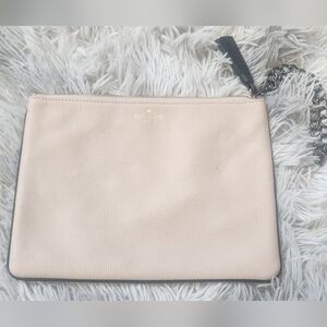 kate spade Beige Leather Wristlet with Removable Chain